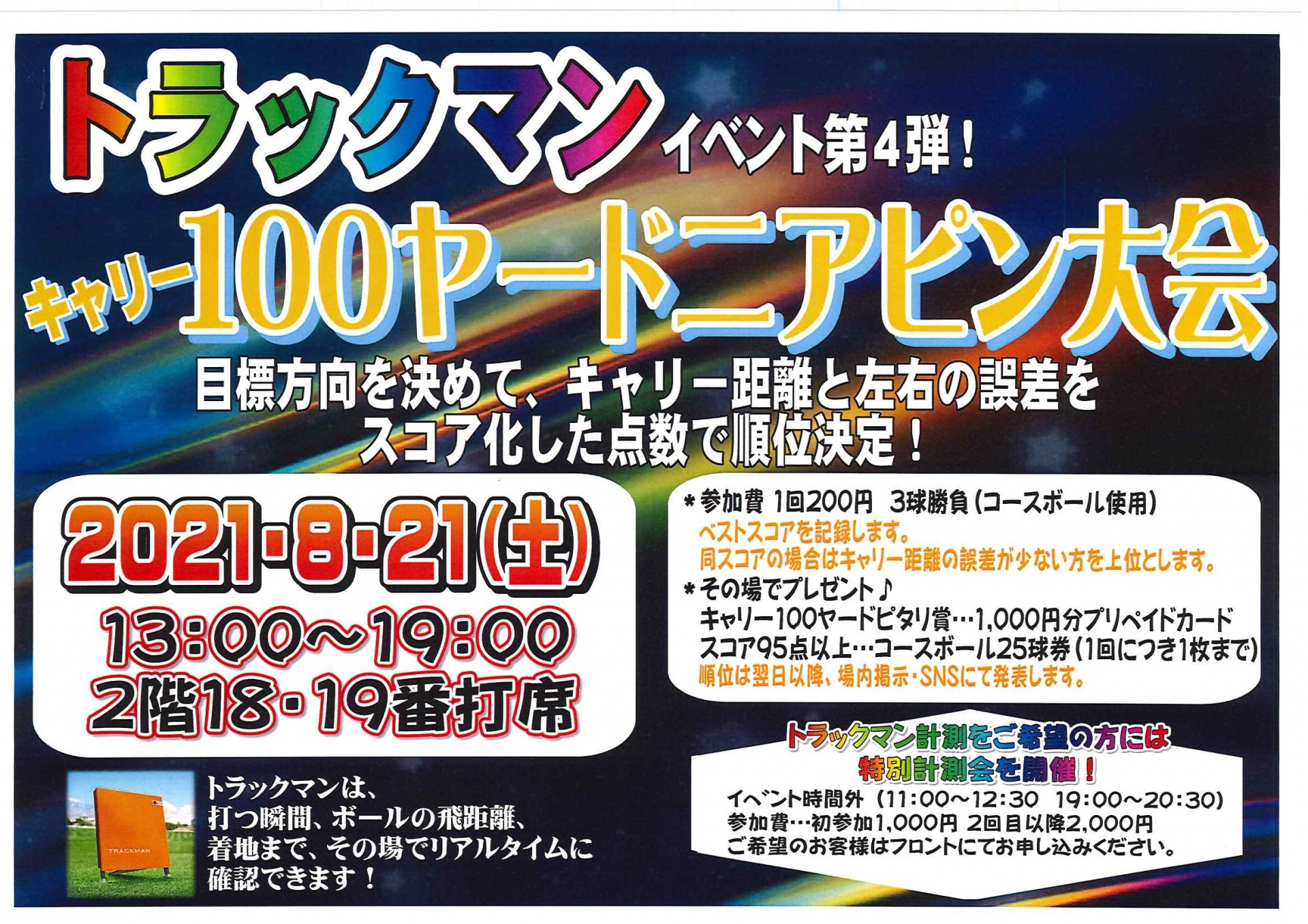 トラックマン ニアピン大会 ホーム 神奈川県足柄上郡大井町にあるゴルフ練習場 ひかりゴルフパーク